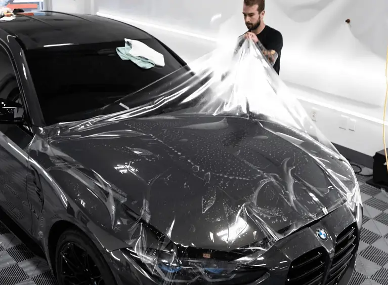 Adding paint protection film to car