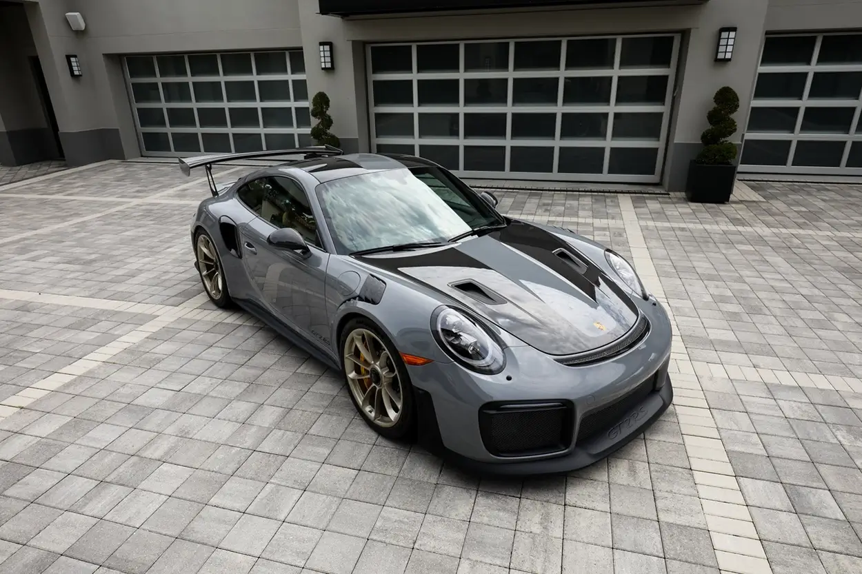 Porsche car wrapped in ppf